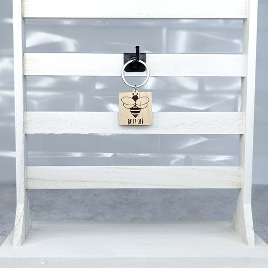 Maple Wood Keychain - Bee