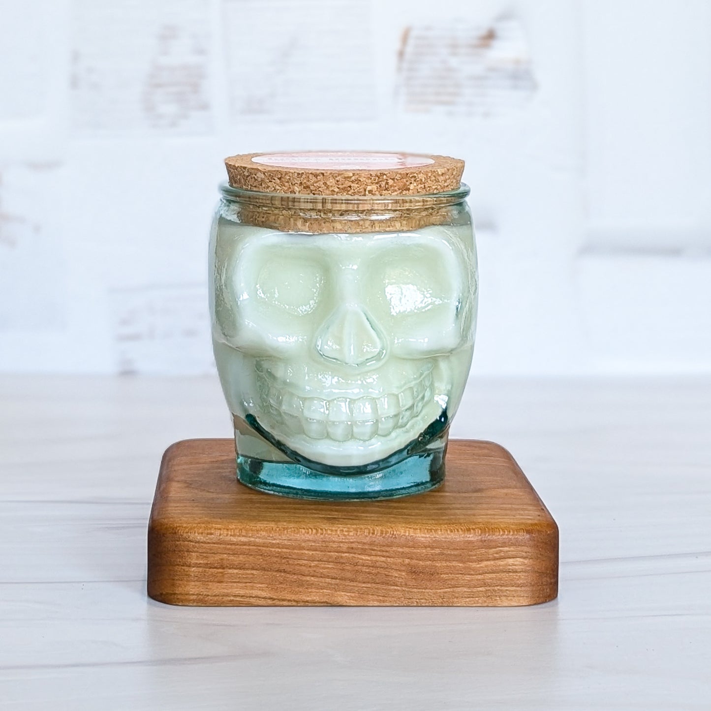 Skull - Premium Soy + Coconut Wax Candle with Wood Wick - Spiced Cider