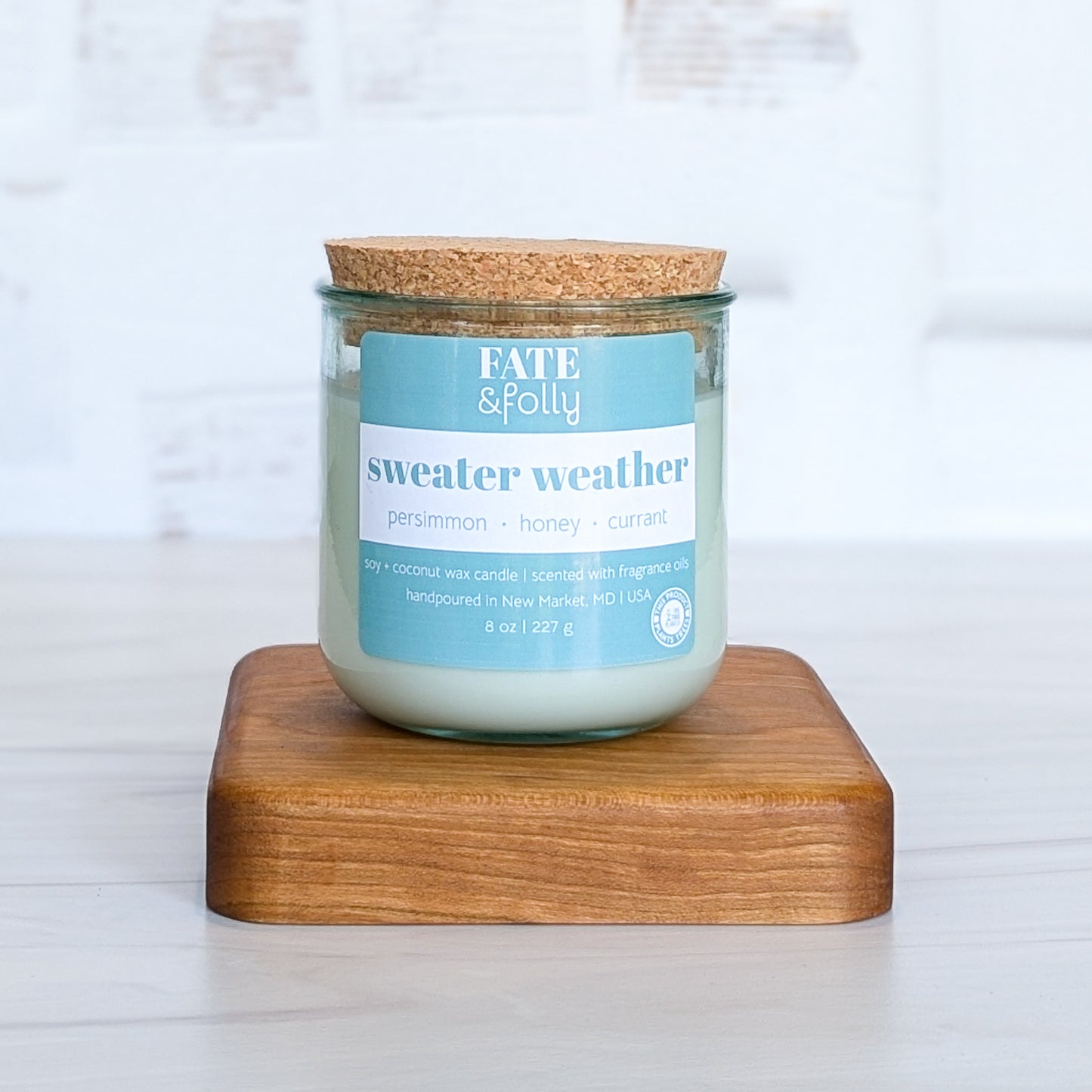 8oz Premium Soy/Coconut Wax Candle - Sweater Weather