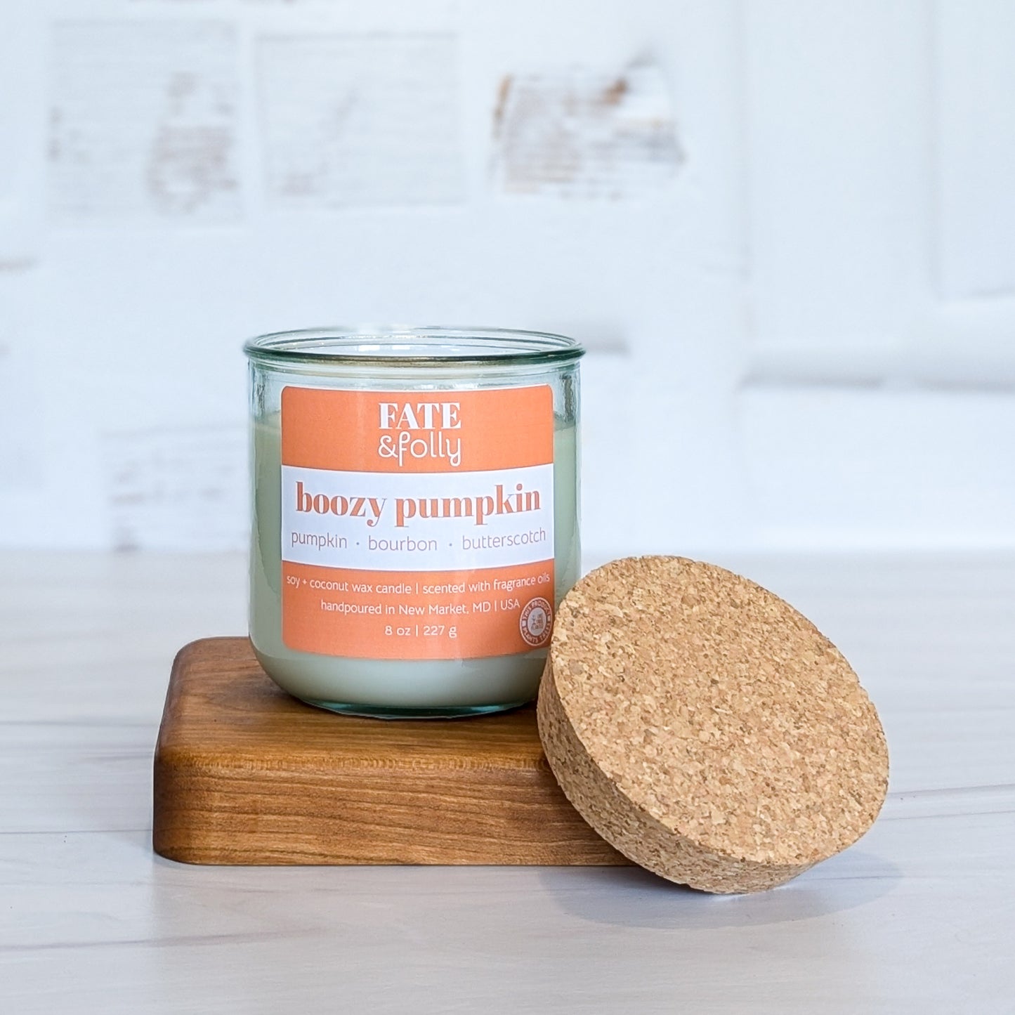 8oz Premium Soy/Coconut Wax Candle - Boozy Pumpkin