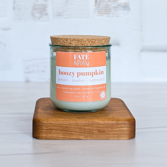 8oz Premium Soy/Coconut Wax Candle - Boozy Pumpkin