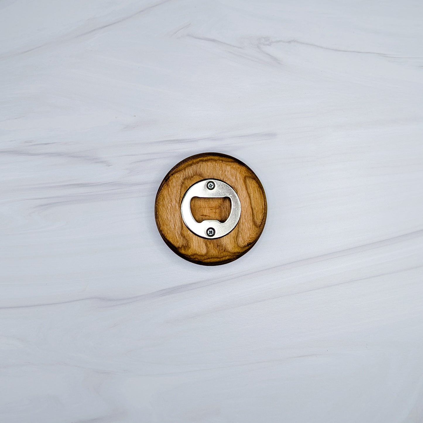 Cherry Hardwood Bottle Opener - Moon and Stars