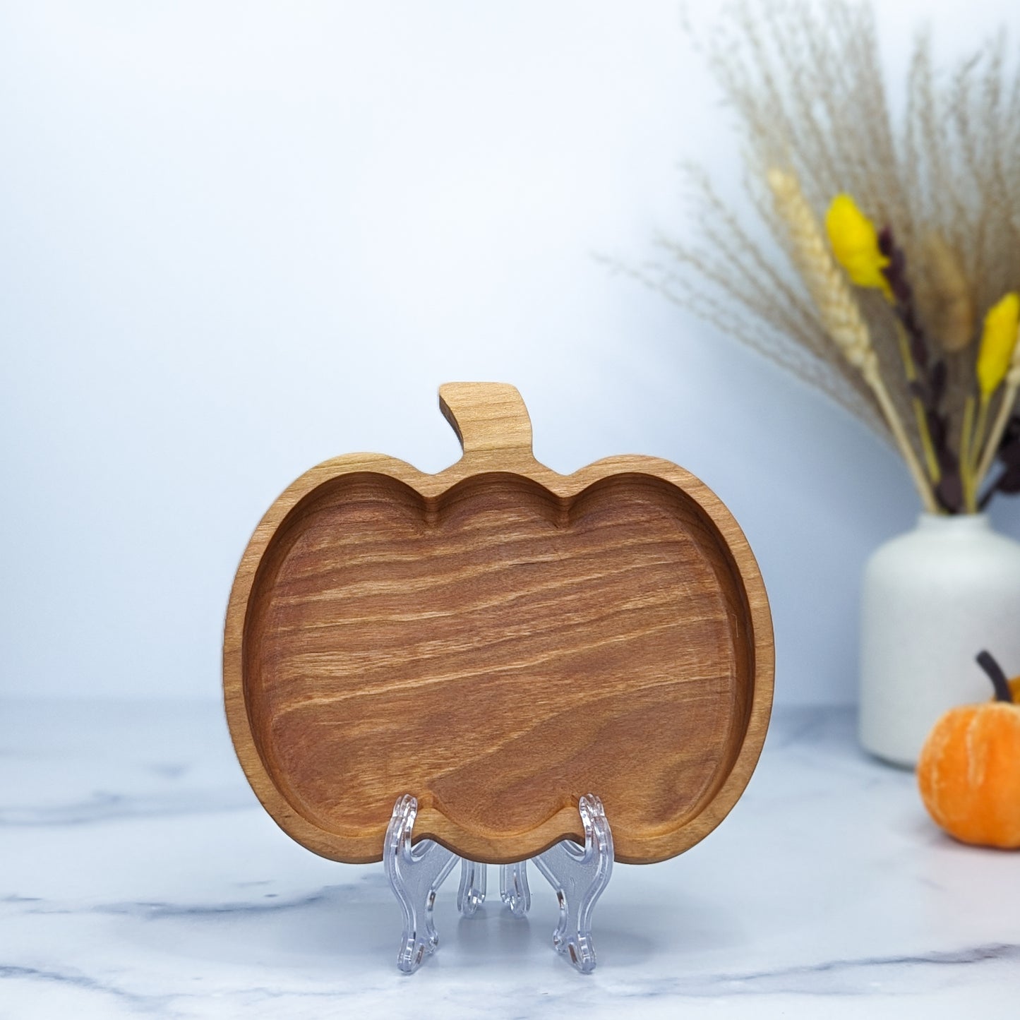 Cherry Hardwood Tray - Pumpkin- Small