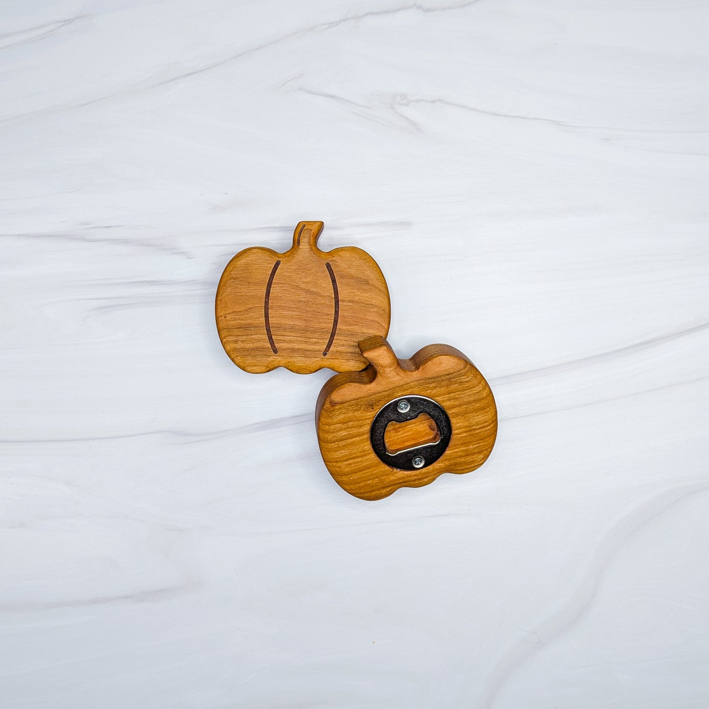 Cherry Hardwood Bottle Opener - Pumpkin