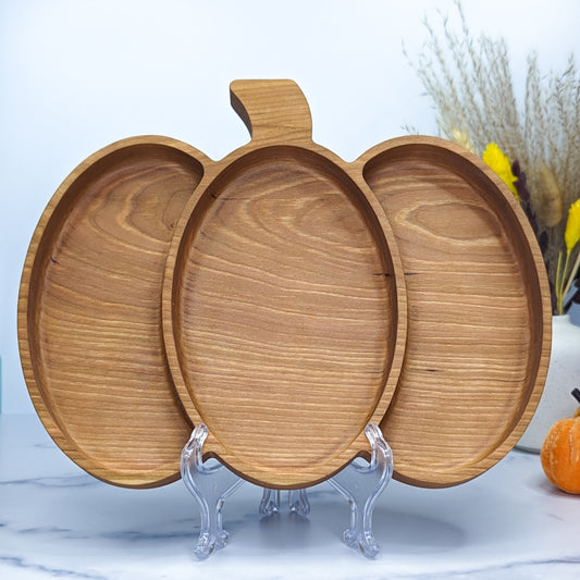 Cherry Hardwood Tray - Pumpkin- Large