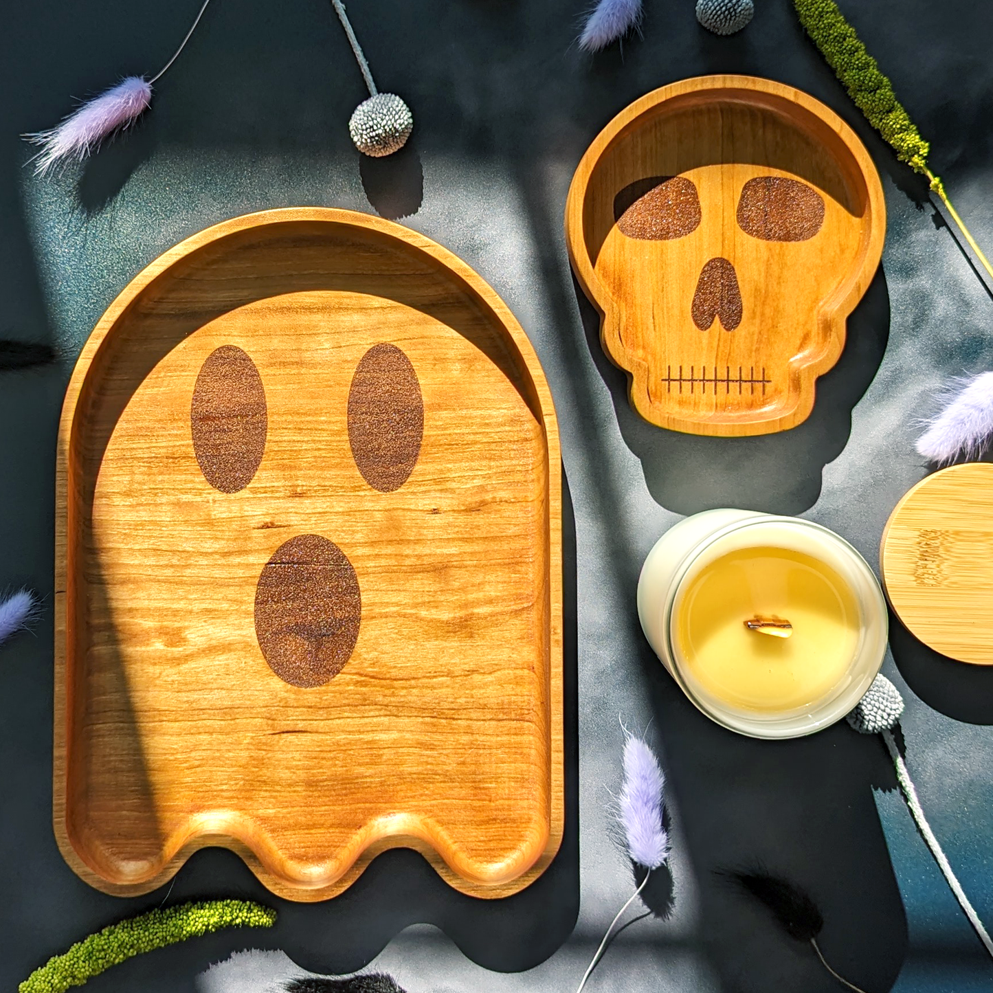 Cherry Hardwood Tray - Ghost - Large