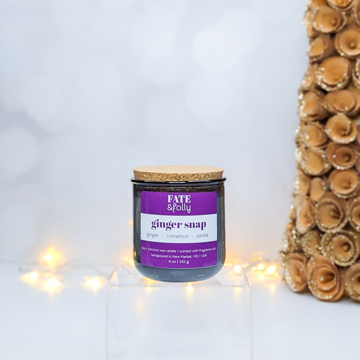 9oz Premium Soy/Coconut Wax Candle - Ginger Snap