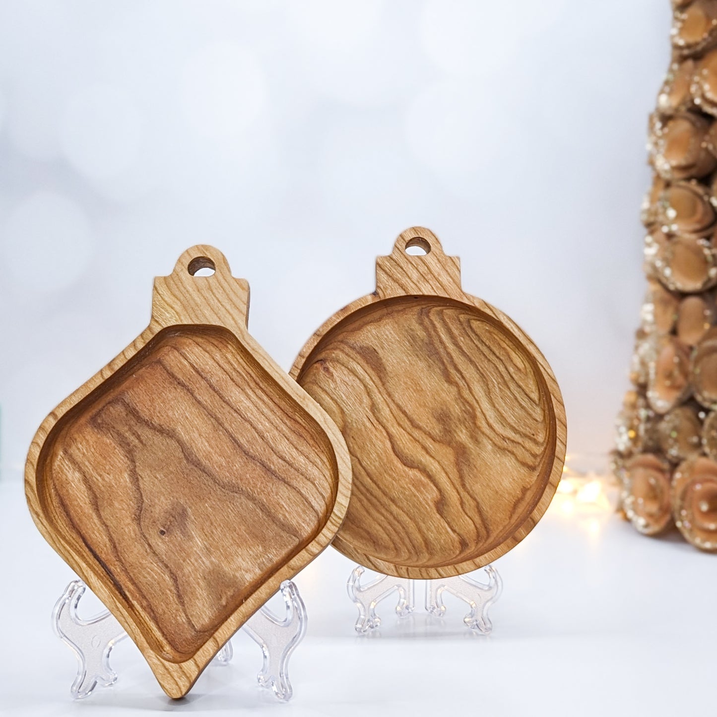 Cherry Hardwood Tray - Oblong Ornament