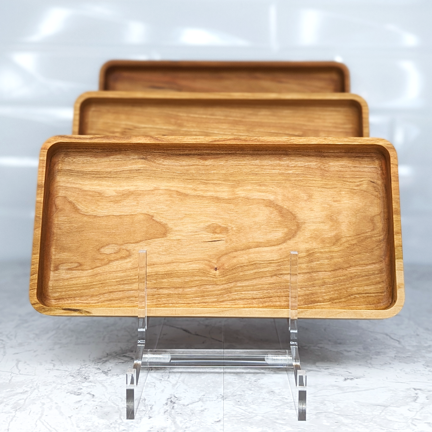 Cherry Hardwood Tray - Medium Rectangle