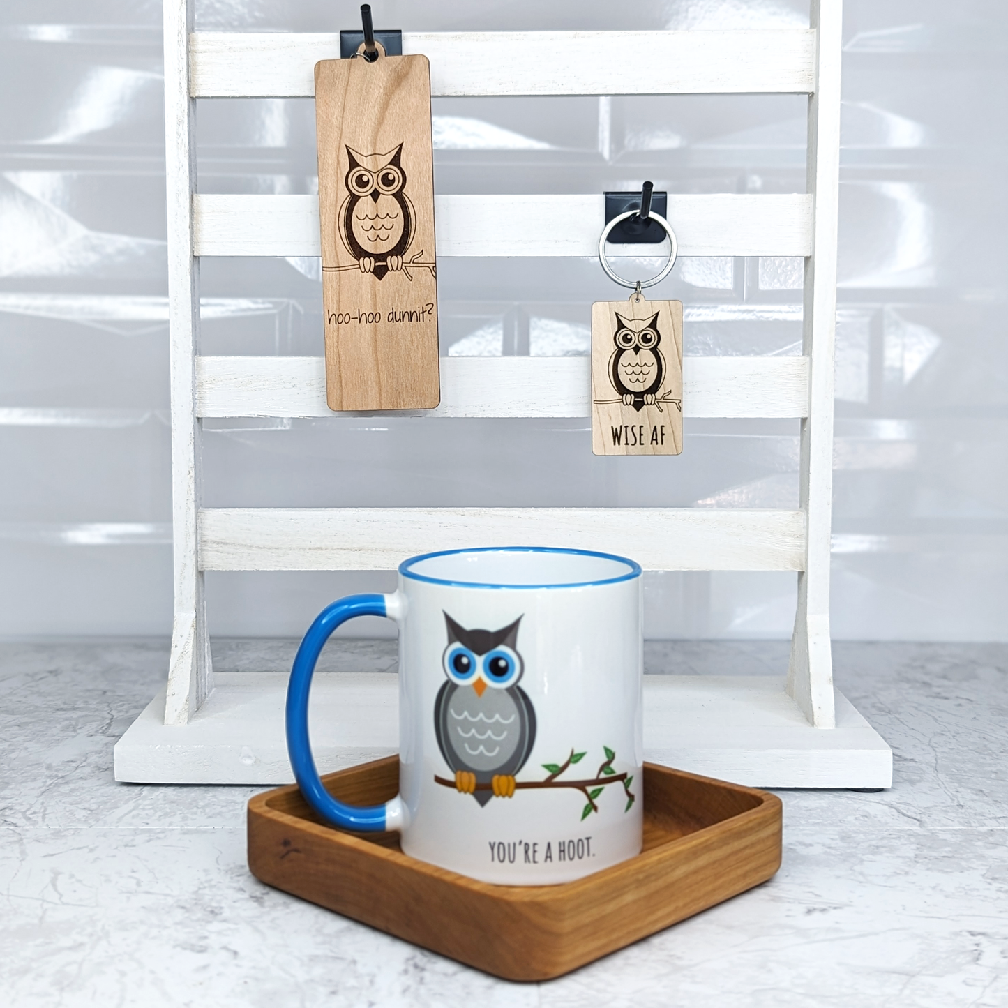 Maple Wood Keychain - Owl