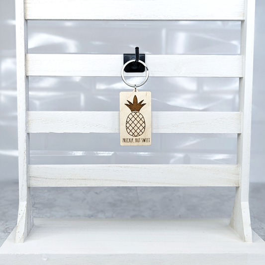 Maple Wood Keychain - Pineapple