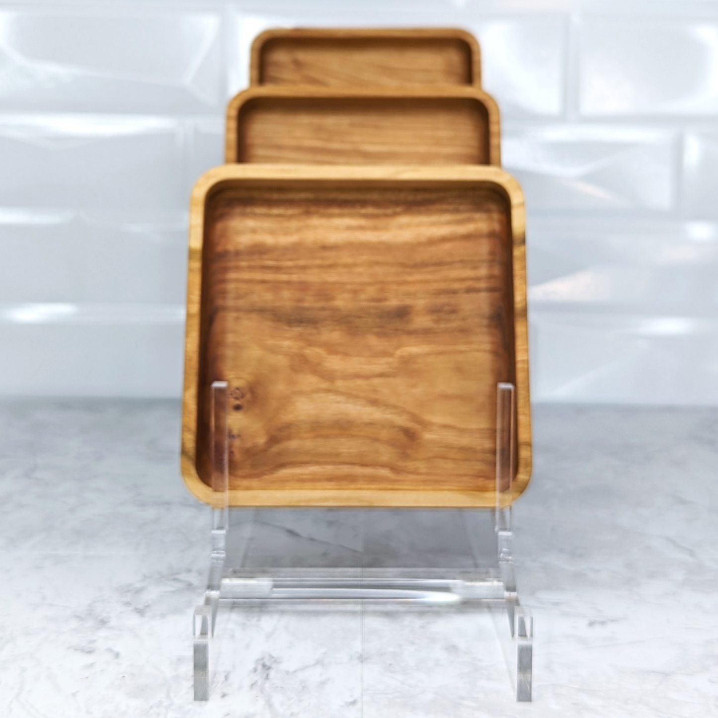 Cherry Hardwood Tray - Small Square