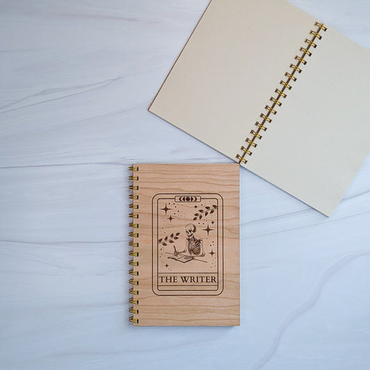 Cherry Wood Notebook - The Writer