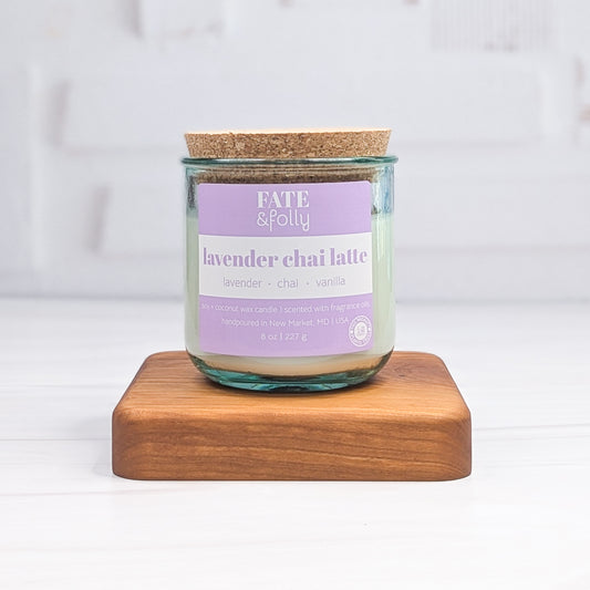 8oz Premium Soy/Coconut Wax Candle - Lavender Chai Latte