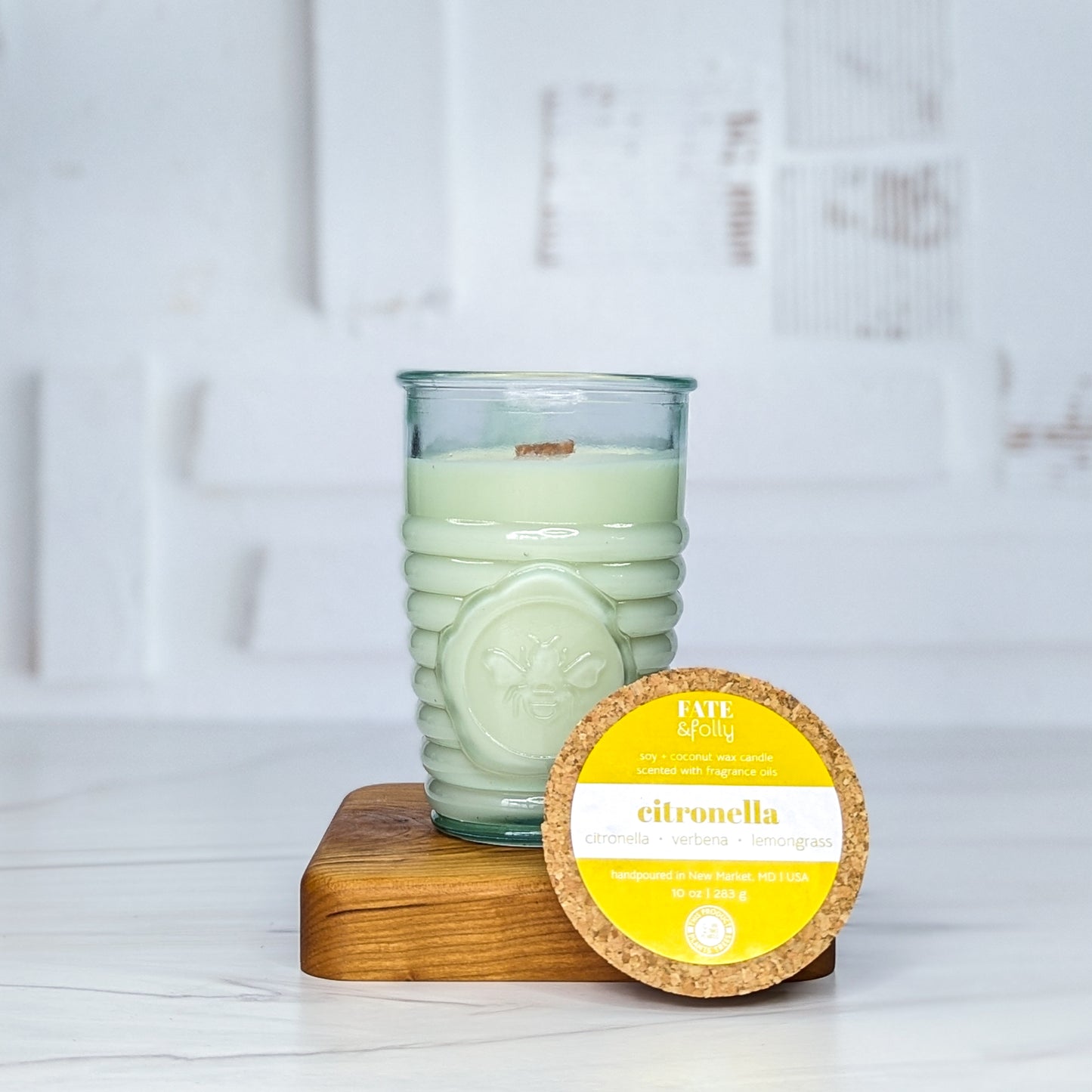 10oz Premium Soy/Coconut Wax Candle - Citronella