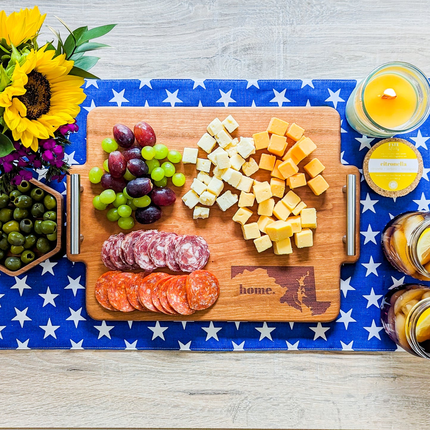 Cherry Hardwood Cheese Board - Maryland - Large