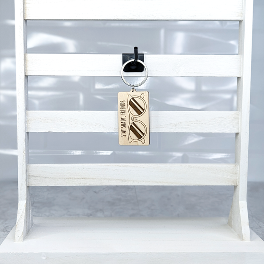 Maple Wood Keychain - Sunglasses