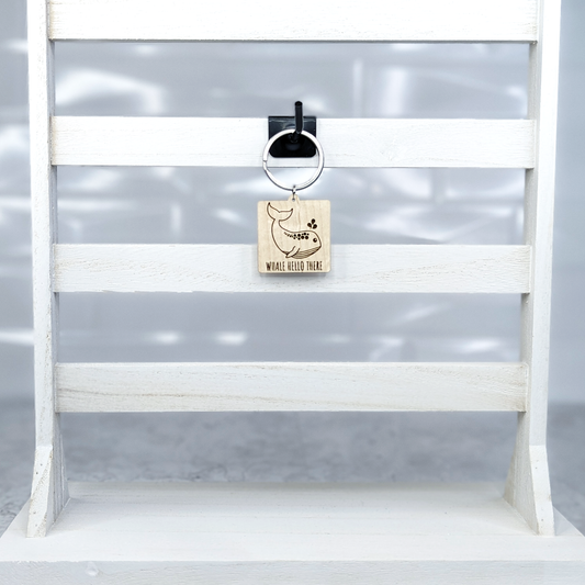 Maple Wood Keychain - Whale