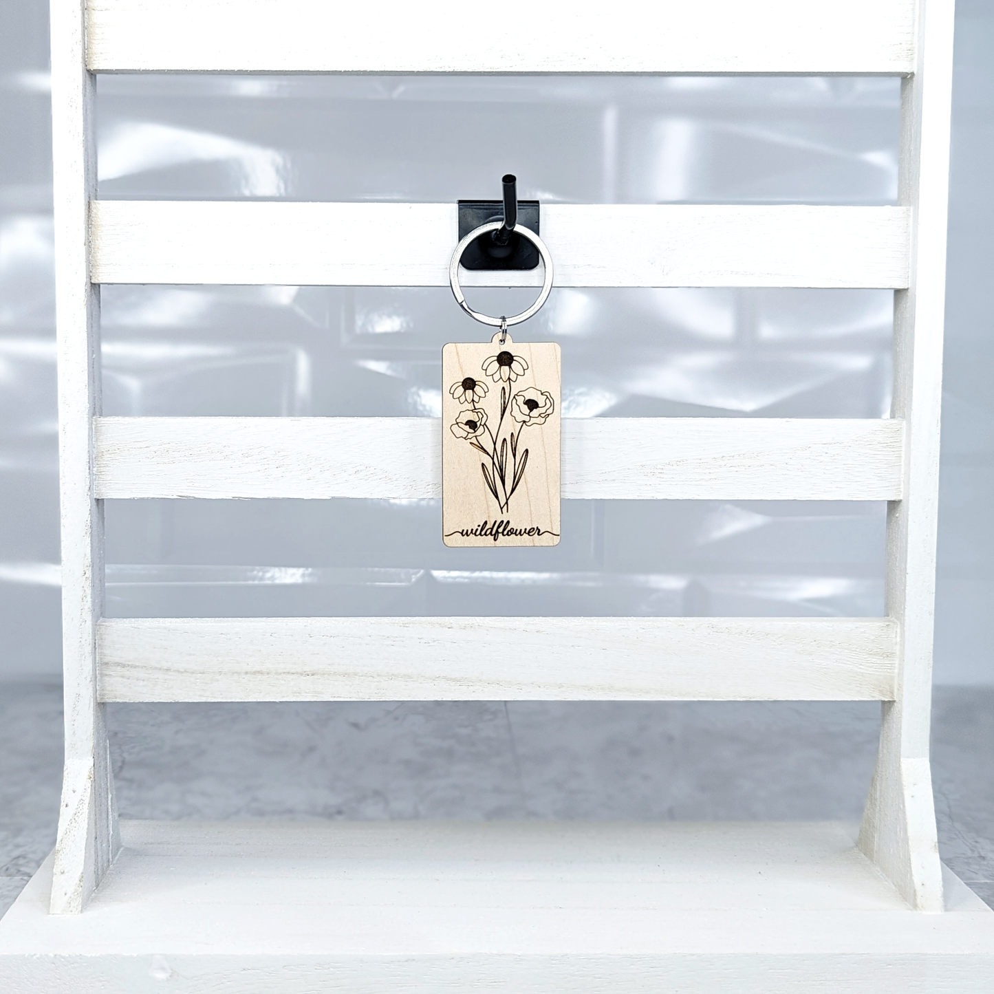 Maple Wood Keychain - Wildflower