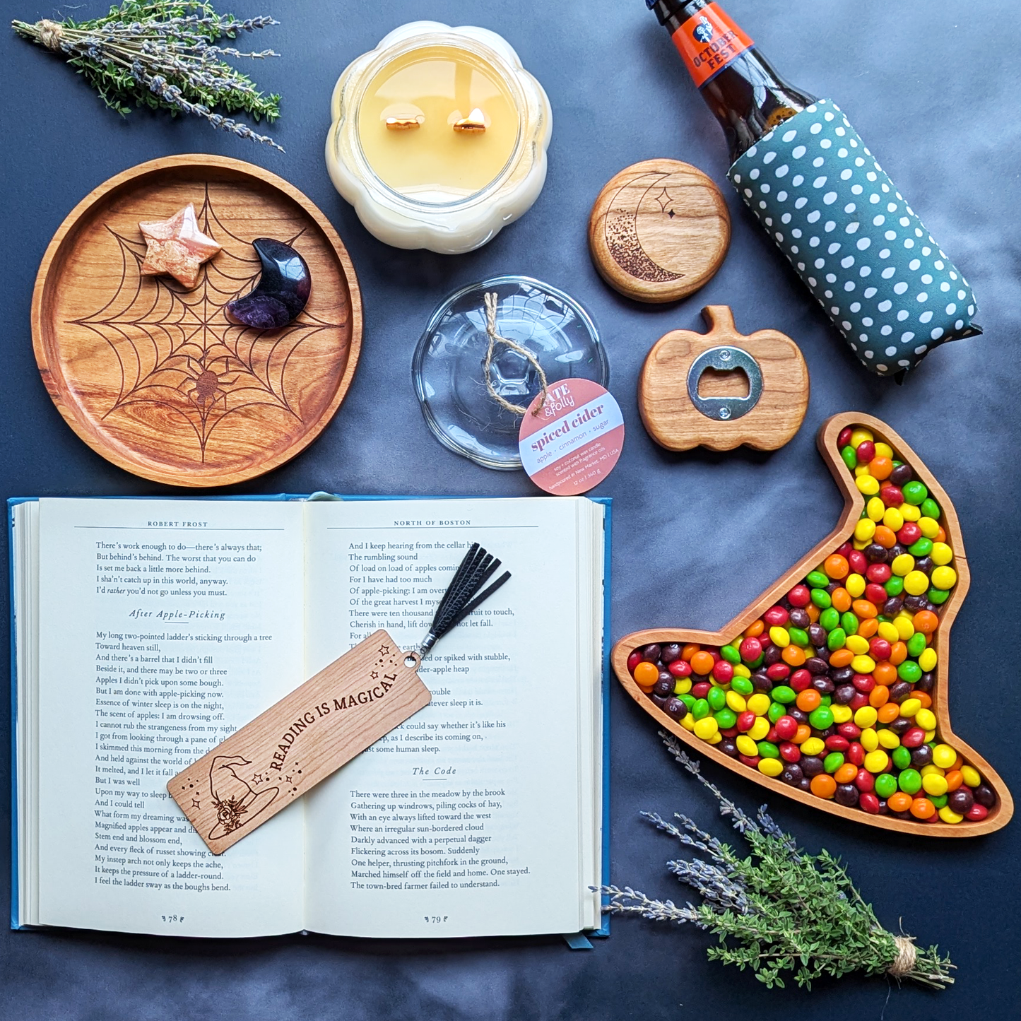 Cherry Hardwood Tray - Witch Hat