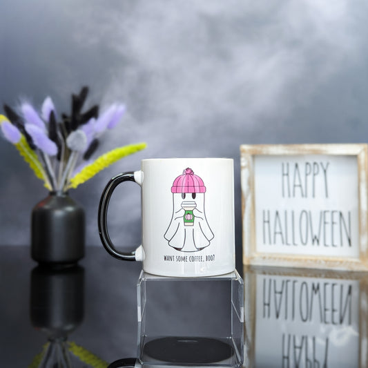 11oz Ceramic Mug - Spooky Boo (Pink)