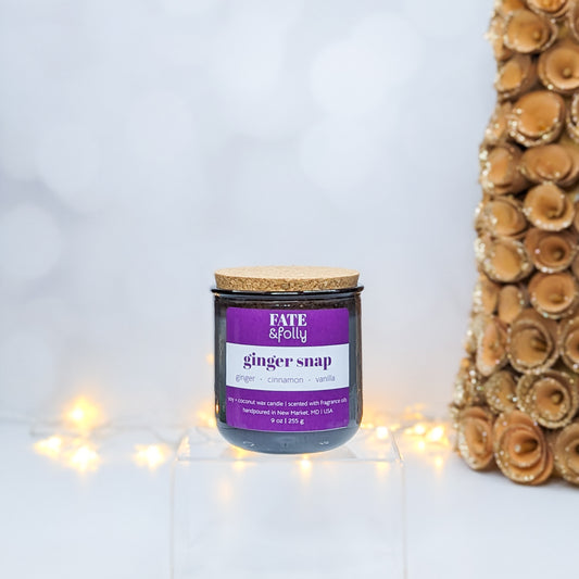 9oz Premium Soy/Coconut Wax Candle - Ginger Snap