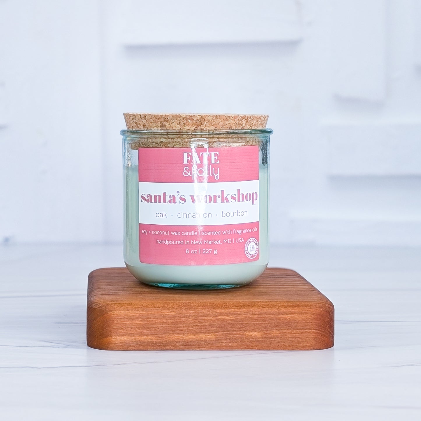 8oz Premium Soy/Coconut Wax Candle - Santa's Workshop