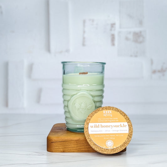 10oz Premium Soy/Coconut Wax Candle - Wild Honeysuckle